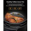 imageCOMFEE 9in1 Electric Pressure Cooker 14 Presets Instant Multi Cooker Olla de Presion NonStick Pot Yogurt Maker Rice Cooker Slow Cooker Saut Steamer 6 Quarts BlackBlack