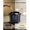 imageCOMFEE 9in1 Electric Pressure Cooker 14 Presets Instant Multi Cooker Olla de Presion NonStick Pot Yogurt Maker Rice Cooker Slow Cooker Saut Steamer 6 Quarts BlackBlack