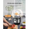 imageCOMFEE Compact Rice Cooker 8 Cups Cooked4 Cups Uncooked 9in1 Multi Cooker Fast Rice Maker Steam Brown Rice Grains Fuzzy Logic Technology Grey