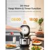 imageCOMFEE Compact Rice Cooker 8 Cups Cooked4 Cups Uncooked 9in1 Multi Cooker Fast Rice Maker Steam Brown Rice Grains Fuzzy Logic Technology Grey