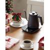 imageCOMFEE Gooseneck Electric Kettle with Temperature Control 3 Variable Presets 100 Stainless Steel 1500 Watt Powerful Quick Heating Portable Hot Water Kettle for Pour Over Coffee and Tea 06LBlack