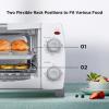 imageCOMFEE Mini 2Slice Toaster Oven Countertop toaster oven 2Knobs Easy to Control with Timer for Bake Broil Toast 1000W BlackWhite COB08AABK10 L