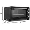imageCOMFEE Mini 2Slice Toaster Oven Countertop toaster oven 2Knobs Easy to Control with Timer for Bake Broil Toast 1000W BlackWhite COB08AABK25 L