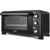 imageCOMFEE Mini 2Slice Toaster Oven Countertop toaster oven 2Knobs Easy to Control with Timer for Bake Broil Toast 1000W BlackWhite COB08AABK25 L
