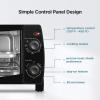 imageCOMFEE Mini 2Slice Toaster Oven Countertop toaster oven 2Knobs Easy to Control with Timer for Bake Broil Toast 1000W BlackWhite COB08AABK4 Slice