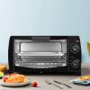 imageCOMFEE Mini 2Slice Toaster Oven Countertop toaster oven 2Knobs Easy to Control with Timer for Bake Broil Toast 1000W BlackWhite COB08AABK4 Slice