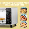 imageCOMFEE Mini 2Slice Toaster Oven Countertop toaster oven 2Knobs Easy to Control with Timer for Bake Broil Toast 1000W BlackWhite COB08AABKSmall Toaster Oven