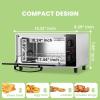 imageCOMFEE Mini 2Slice Toaster Oven Countertop toaster oven 2Knobs Easy to Control with Timer for Bake Broil Toast 1000W BlackWhite COB08AABKSmall Toaster Oven