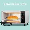 imageCOMFEE Mini 2Slice Toaster Oven Countertop toaster oven 2Knobs Easy to Control with Timer for Bake Broil Toast 1000W BlackWhite COB08AABKSmall Toaster Oven