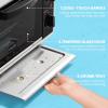 imageCOMFEE Mini 2Slice Toaster Oven Countertop toaster oven 2Knobs Easy to Control with Timer for Bake Broil Toast 1000W BlackWhite COB08AABKSmall Toaster Oven