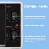 imageCOMFEE Mini 2Slice Toaster Oven Countertop toaster oven 2Knobs Easy to Control with Timer for Bake Broil Toast 1000W BlackWhite COB08AABKSmall Toaster Oven