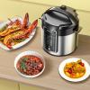 imageCOMFEE Pressure Cooker 6 Quart with 12 Presets MultiFunctional Programmable Slow Cooker Rice Cooker Steamer Saut pan Egg Cooker Warmer and More