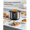 imageCOMFEE Pressure Cooker 6 Quart with 13 Cooking Functions Olla de Presion NonStick Pot Yogurt Maker Rice Cooker Slow Cooker Saut Steamer Healthy Ceramic Inner PotBlack