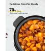 imageCOMFEE Pressure Cooker 6 Quart with 13 Cooking Functions Olla de Presion NonStick Pot Yogurt Maker Rice Cooker Slow Cooker Saut Steamer Healthy Ceramic Inner PotBlack