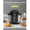 imageCOMFEE Pressure Cooker 6 Quart with 13 Cooking Functions Olla de Presion NonStick Pot Yogurt Maker Rice Cooker Slow Cooker Saut Steamer Healthy Ceramic Inner PotBlack