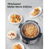 imageCOMFEE Pressure Cooker 6 Quart with 13 Cooking Functions Olla de Presion NonStick Pot Yogurt Maker Rice Cooker Slow Cooker Saut Steamer Healthy Ceramic Inner PotBlack