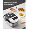 imageCOMFEE Rice Cooker 12 Cups Cooked6 Cups Uncooked Portable NonStick Rice Maker Japanese Rice Cooker with Fuzzy Logic Technology 24Hour Timer Delay 11 Presets Steamer Fast Rice Cooker Grain Cooker BlackBlack