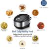 imageCOMFEE Rice Cooker 12 Cups Cooked6 Cups Uncooked Portable NonStick Rice Maker Japanese Rice Cooker with Fuzzy Logic Technology 24Hour Timer Delay 11 Presets Steamer Fast Rice Cooker Grain Cooker BlackBlack