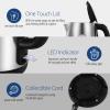 imageCOMFEE Stainless Steel Electric Kettle 17 Liter Tea Kettle Electric ampamp Hot Water Kettle 1500W Fast Boil with LED Light Auto ShutOff and BoilDry Protection
