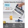 imageCOMFEE Stainless Steel Electric Kettle Temperature Control with 6 Presets 1Hr Keep Warm Kettle Water Boiler 17 Litres 1500W with Viewing Window AutoOff and BoilDry Protection