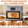 imageCOMFEE Toaster Oven Air Fryer Combo 12in1 Air Fryer Oven with Rotisserie 6 Slice Toast 12 Pizza Double Layer Countertop Convection 25L264QT Precise Temp Control 6 Accessories