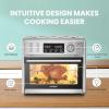 imageCOMFEE Toaster Oven Air Fryer Combo 12in1 Air Fryer Oven with Rotisserie 6 Slice Toast 12 Pizza Double Layer Countertop Convection 25L264QT Precise Temp Control 6 Accessories