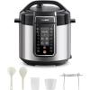 imageCOMFEE Pressure Cooker 6 Quart with 13 Cooking Functions Olla de Presion NonStick Pot Yogurt Maker Rice Cooker Slow Cooker Saut Steamer Healthy Ceramic Inner PotBlack