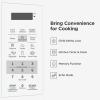 imageCOMFEE CMM091AGN Retro Microwave with Multistage Cooking 9 Preset Menus and Kitchen Timer Mute Function ECO Mode LED digital display 09 cuft 900W Green07 CuFt White