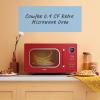 imageCOMFEE CMM091AGN Retro Microwave with Multistage Cooking 9 Preset Menus and Kitchen Timer Mute Function ECO Mode LED digital display 09 cuft 900W Green09 CuFt Red