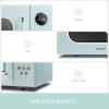 imageCOMFEE CMM091AGN Retro Microwave with Multistage Cooking 9 Preset Menus and Kitchen Timer Mute Function ECO Mode LED digital display 09 cuft 900W Green09 CuFt Green