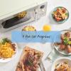 imageCOMFEE CMM091AGN Retro Microwave with Multistage Cooking 9 Preset Menus and Kitchen Timer Mute Function ECO Mode LED digital display 09 cuft 900W Green09 CuFt Apricot