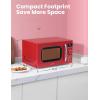 imageCOMFEE CMOC20M1WH Retro Microwave with 11 power levels Fast Multistage Cooking Turntable Reset Function Kitchen Timer Speedy Cooking WeightTime Defrost Memory function Children Lock 700WRed