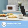 imageCOMFEE CMOC20M1WH Retro Microwave with 11 power levels Fast Multistage Cooking Turntable Reset Function Kitchen Timer Speedy Cooking WeightTime Defrost Memory function Children Lock 700WModern White