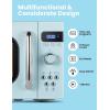 imageCOMFEE CMOC20M1WH Retro Microwave with 11 power levels Fast Multistage Cooking Turntable Reset Function Kitchen Timer Speedy Cooking WeightTime Defrost Memory function Children Lock 700WGreen