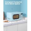 imageCOMFEE CMOC20M1WH Retro Microwave with 11 power levels Fast Multistage Cooking Turntable Reset Function Kitchen Timer Speedy Cooking WeightTime Defrost Memory function Children Lock 700WGreen