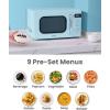 imageCOMFEE CMOC20M1WH Retro Microwave with 11 power levels Fast Multistage Cooking Turntable Reset Function Kitchen Timer Speedy Cooking WeightTime Defrost Memory function Children Lock 700WGreen