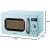 imageCOMFEE CMOC20M1WH Retro Microwave with 11 power levels Fast Multistage Cooking Turntable Reset Function Kitchen Timer Speedy Cooking WeightTime Defrost Memory function Children Lock 700WGreen