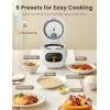 imageCOMFEE Mini Rice Cooker 4 Cups Cooked2 Cups Uncooked Portable NonStick rice maker 24 hours Timer Delay 6 Functions Fast Cooker Brown Rice Oatmeal White