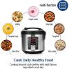 imageCOMFEE Rice Cooker 10 cup Uncooked20 cup Cooked  Rice Maker Steamer Saute Steamer and Warmer 52 QT Large Capacity Brown Rice Quinoa and Oatmeal 8 OneTouch Programs10 Cups Uncooked