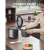 imageCOMFEE Rice Cooker 10 cup Uncooked20 cup Cooked  Rice Maker Steamer Saute Steamer and Warmer 52 QT Large Capacity Brown Rice Quinoa and Oatmeal 8 OneTouch ProgramsBasic4 Cups Uncooked