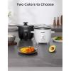 imageCOMFEE Rice Cooker 6Cup Cooked3Cup Uncooked Removable NonStick Bowl for Soups Stews GrainsampampOatmeal One Touch WhiteWhite