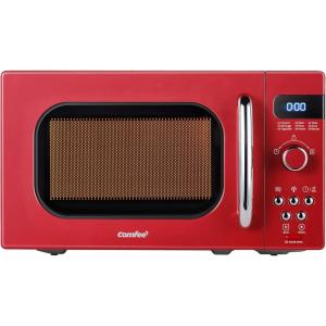 imageCOMFEE CMOC20M1WH Retro Microwave with 11 power levels Fast Multistage Cooking Turntable Reset Function Kitchen Timer Speedy Cooking WeightTime Defrost Memory function Children Lock 700WRed