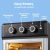 imageCOMFEE Retro Air Fry Toaster Oven 7in1 1500W 19QT Capacity 6 Slice Rotisseries Warm Broil Toast Convection Bake Black Perfect for Countertop18L Air Fryer