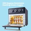 imageCOMFEE Retro Air Fry Toaster Oven 7in1 1500W 19QT Capacity 6 Slice Rotisseries Warm Broil Toast Convection Bake Black Perfect for Countertop18L Air Fryer