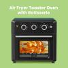 imageCOMFEE Retro Air Fry Toaster Oven 7in1 1500W 19QT Capacity 6 Slice Rotisseries Warm Broil Toast Convection Bake Black Perfect for Countertop18L Air Fryer