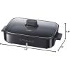 imageCOMFEE 12inch MultiFunctional Electric Skillets with Temperature Control Rapid Heat Up Easy to Clean Nonstick Detachable Electric Griddle for Roast Fry Saut Steam or Buffet 35Qt