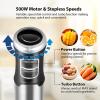 imageCOMFEE Immersion Hand Blender Brushed Stainless Steel Multipurpose Stick Blender with 500 Watts 600ml Beaker 500ml Chopper and Whisk Perfect for Baby Food Smoothies Sauces and Soups BlackSilver