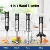 imageCOMFEE Immersion Hand Blender Brushed Stainless Steel Multipurpose Stick Blender with 500 Watts 600ml Beaker 500ml Chopper and Whisk Perfect for Baby Food Smoothies Sauces and Soups BlackSilver