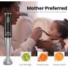 imageCOMFEE Immersion Hand Blender Brushed Stainless Steel Multipurpose Stick Blender with 500 Watts 600ml Beaker 500ml Chopper and Whisk Perfect for Baby Food Smoothies Sauces and Soups BlackBlack
