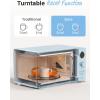 imageCOMFEE Retro Ovens Small 9 Preset Programs 09 cuft Countertop Compact Microwaves with MultiStage Cooking Mute Function LED Digital Red900W CMOMMP02AARD Red09 CuFt Green